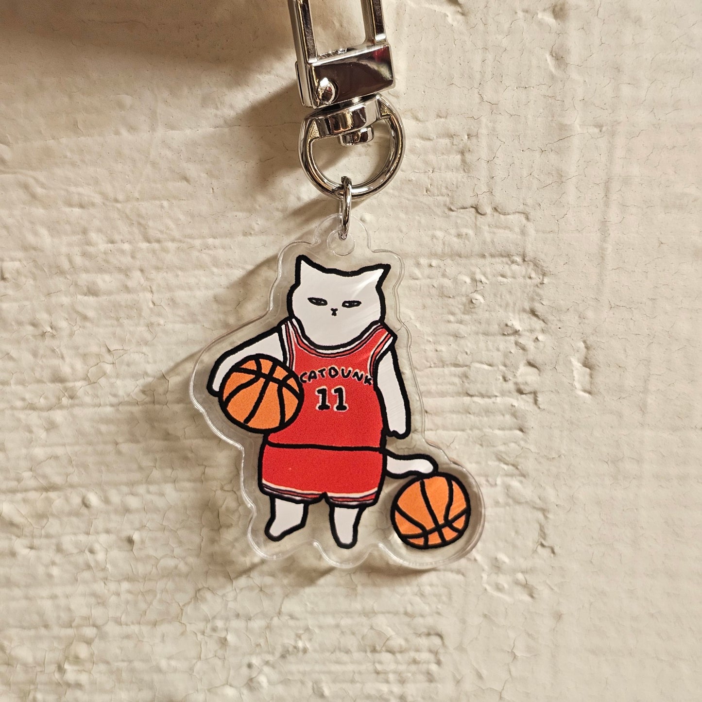 basketball Cat key holder