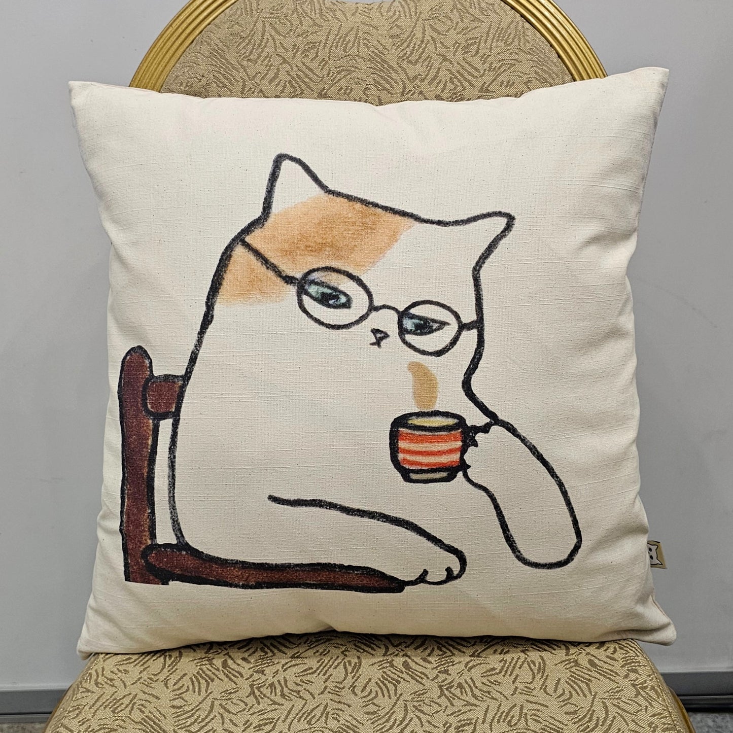 the smell of coffee lures me cushion cover
