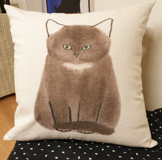 black cat  cushion cover