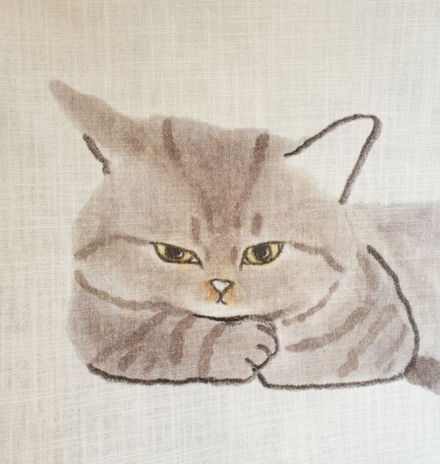Salty cat fabric poster