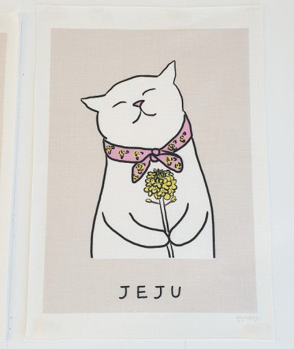 canola flowers, fabric poster