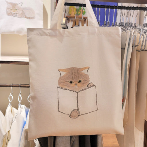 Reading cat, Ecobag