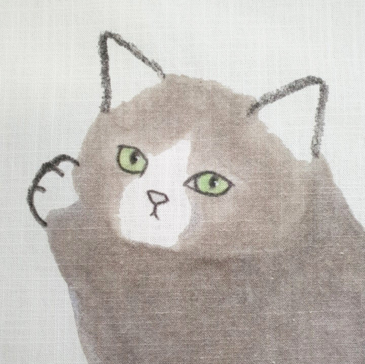Cat in stockings, fabric poster