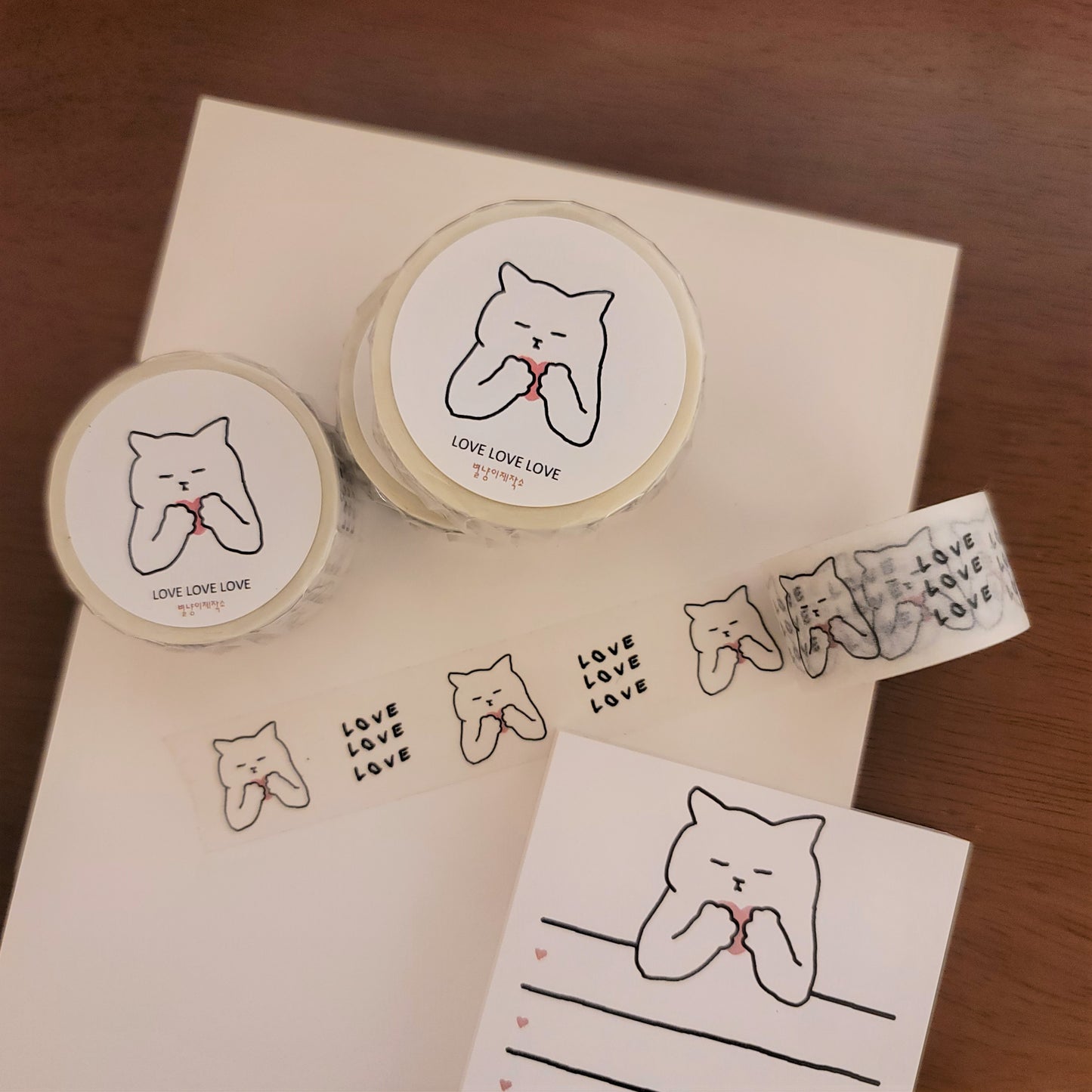 Heart cat notepad