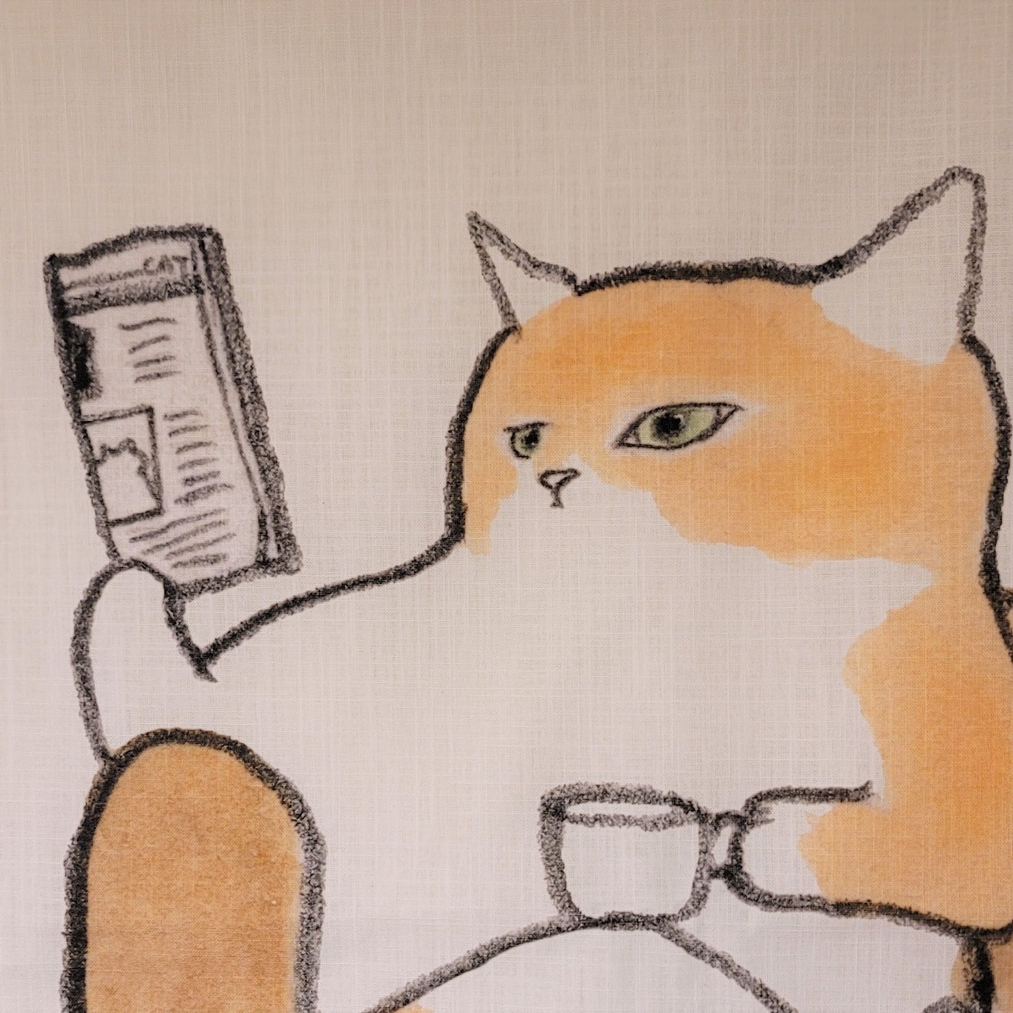 City cat, fabric poster (large size)