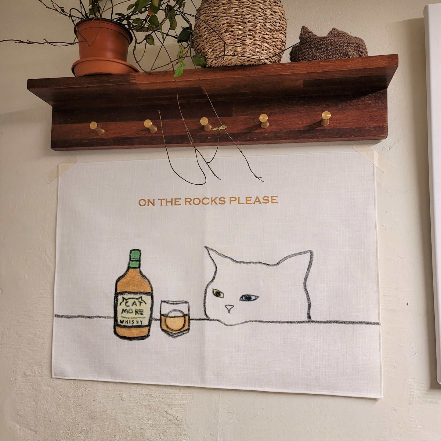 On the rocks please, fabric poster