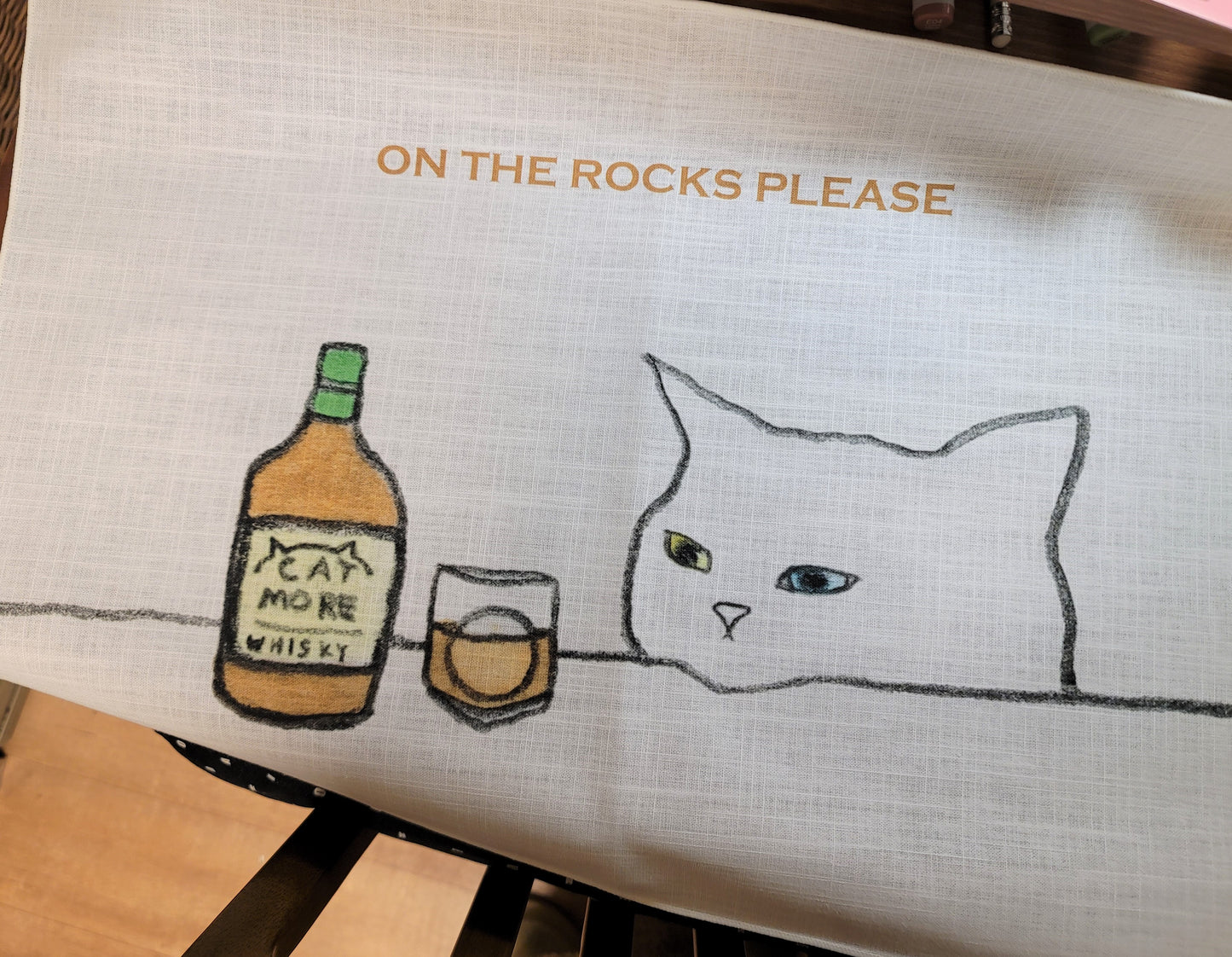On the rocks please, fabric poster