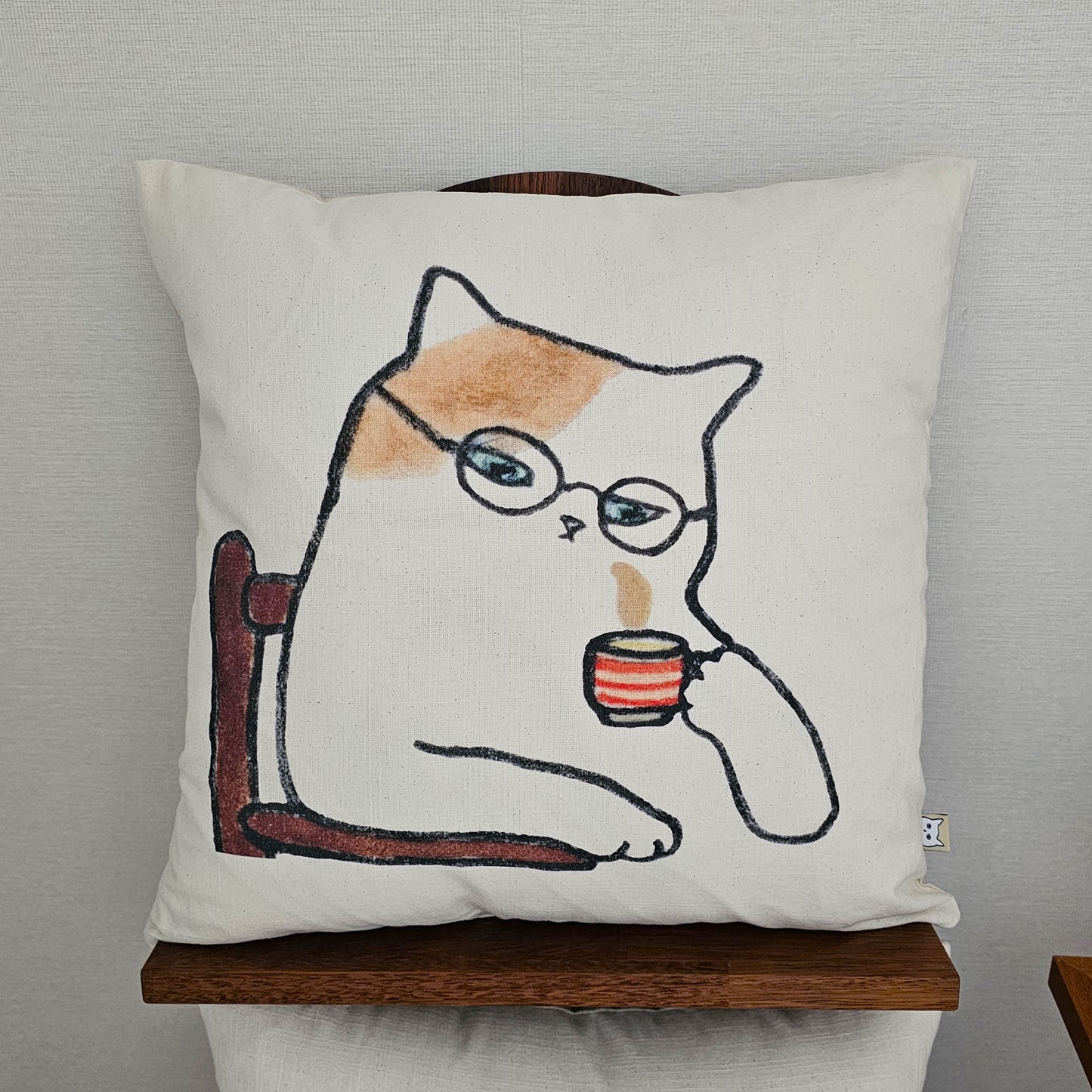 the smell of coffee lures me cushion cover