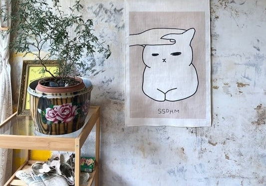 pat, fabric poster