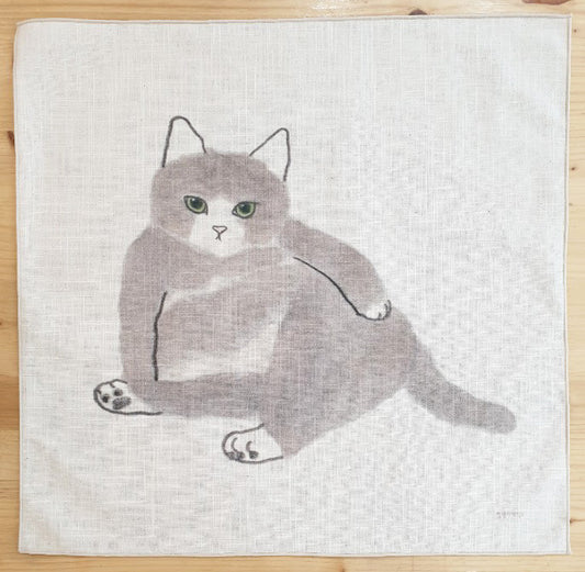 Model cat, fabric poster