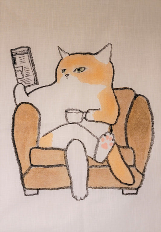 City cat, fabric poster (large size)
